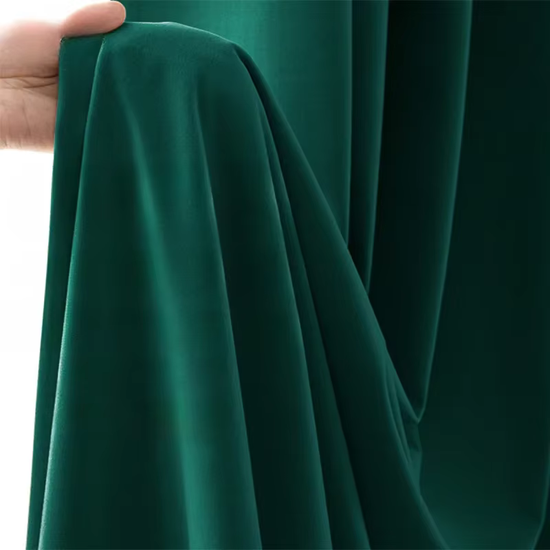 Rideaux en velours vert de luxe rétro pour salon
