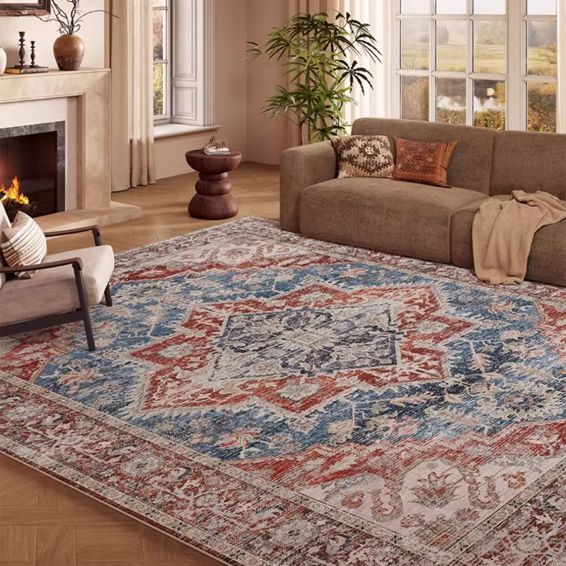 Tapis rose vintage pour salon