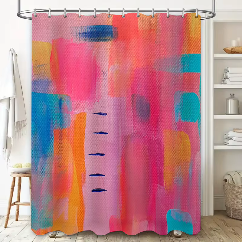 Ensemble de rideaux de douche colorés brillants