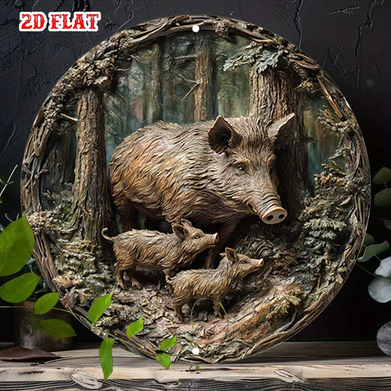 Art mural rond en aluminium