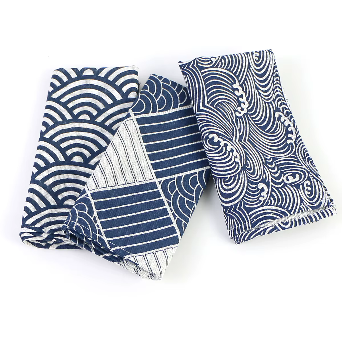 Ensemble de 4 serviettes en tissu de service de Style japonais 40x40CM