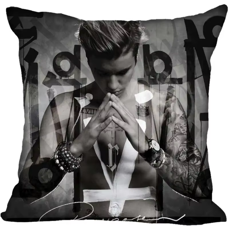 Taie d'oreiller décorative Justin Bieber pour salon