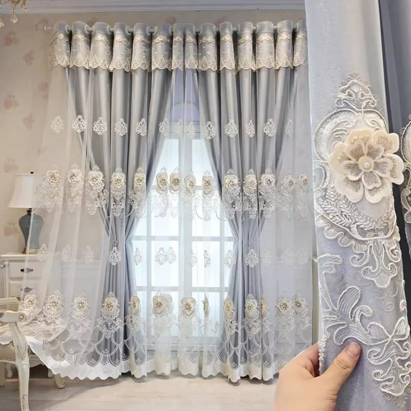 Rideaux européens de luxe pour salon