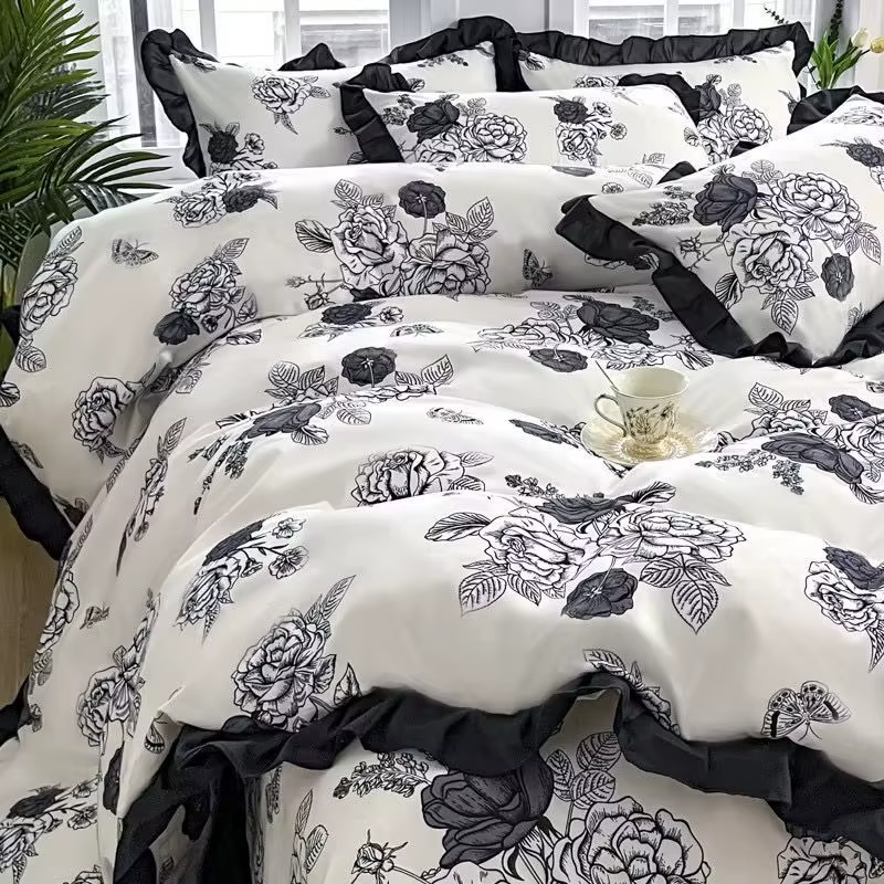 Parure de lit de style rétro français
