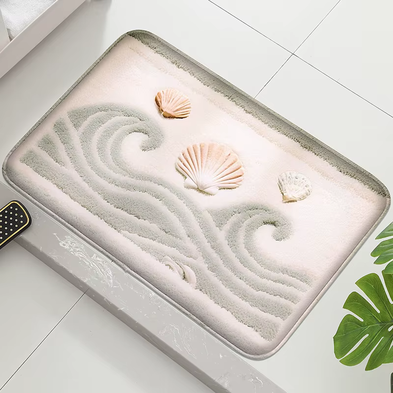 Tapis de sol de salle de bain Roll Wolf Shell