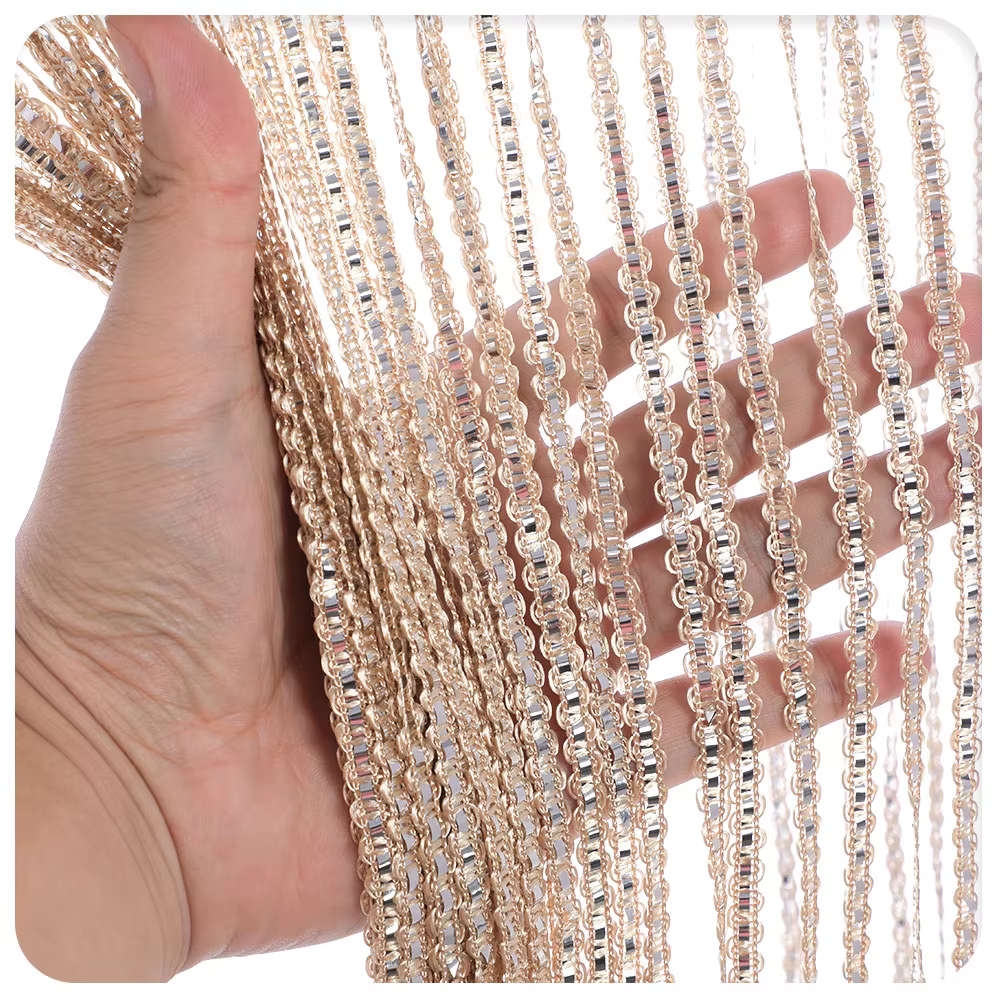 Rideau de salon, pampilles brillantes suspendues