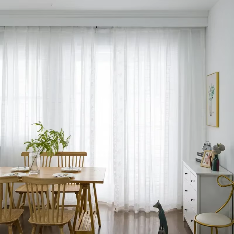Nouveaux rideaux pour salon salle à manger chambre personnalisé moderne minimaliste blanc américain pastorale nordique dentelle fenêtre rideau décor