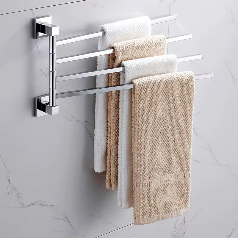 Porte-serviettes rotatif en acier inoxydable
