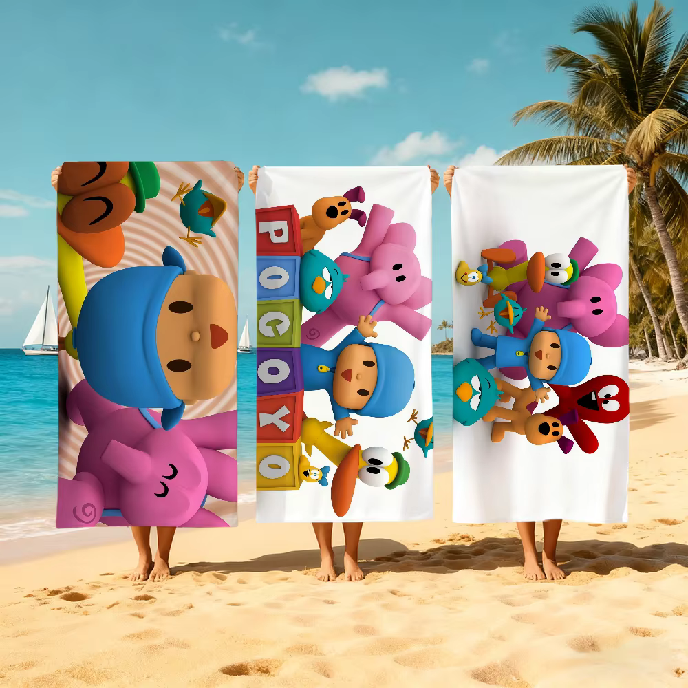 Serviette de plage en forme de dessin animé P-P-pocoyo-o