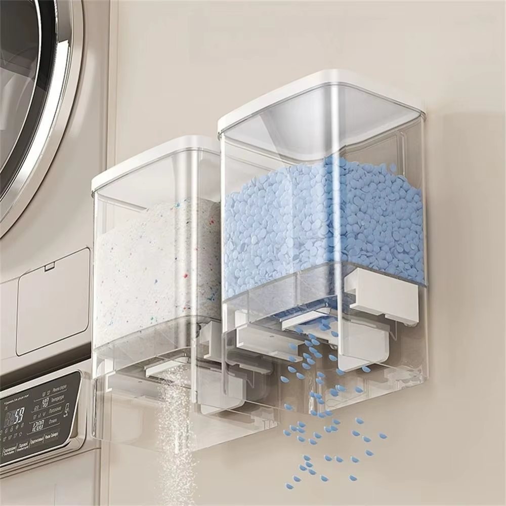 Distributeur mural de lessive transparent