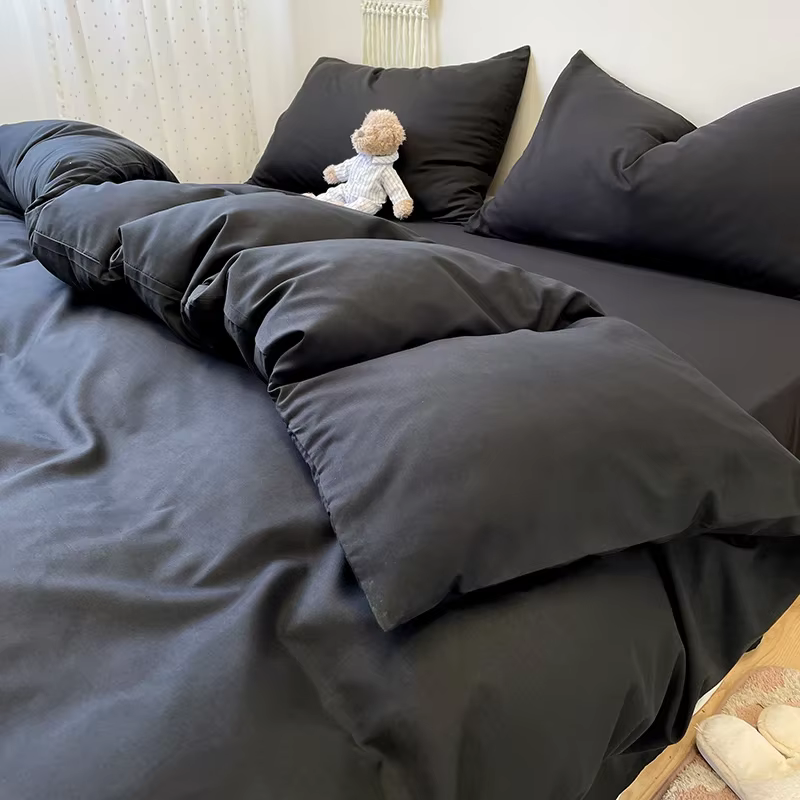 Housse De couette De couleur noire