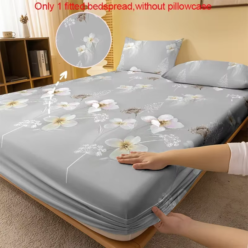 1 drap-housse mat imprimé fleur plante moderne Simple