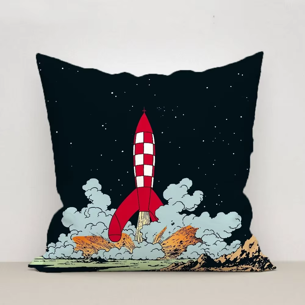 Juste de coussin Tintines pour canapé et salon