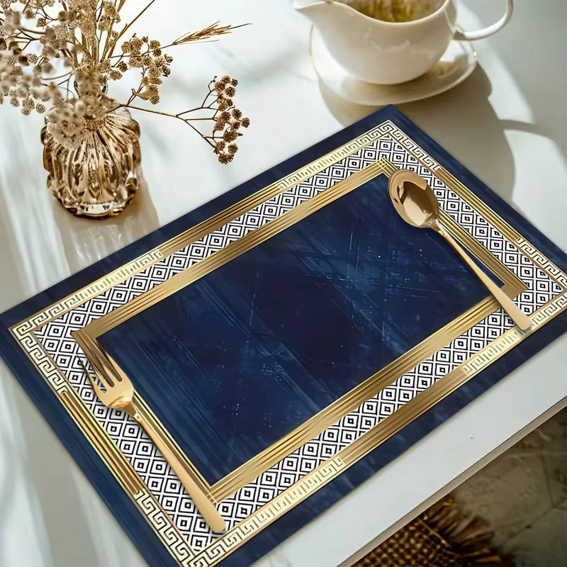 1 ou 6 pièces de sets de table géométriques modernes - Protections