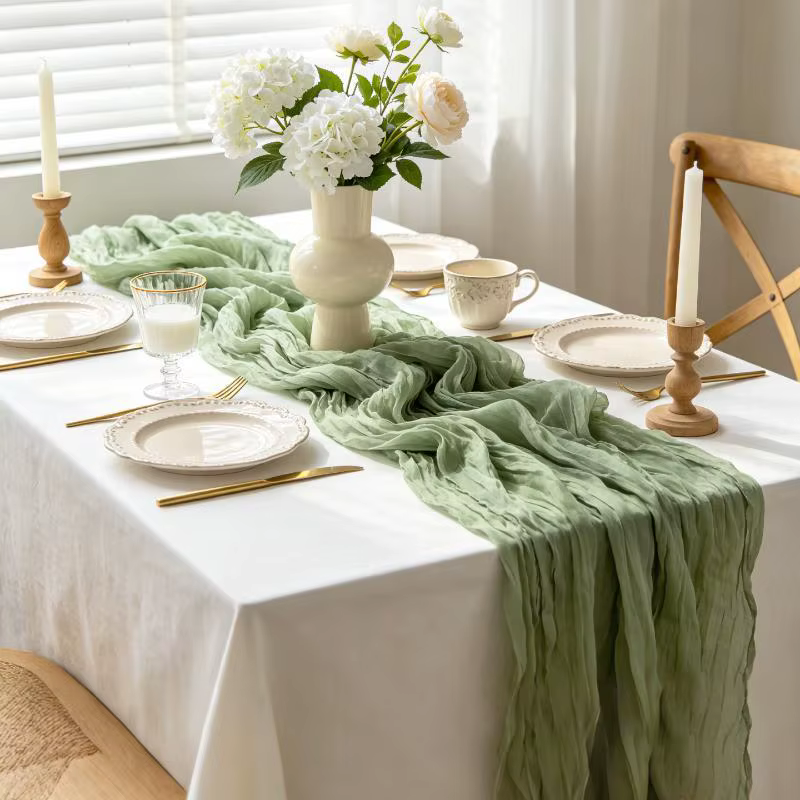 Nappes de table en gaze de coton 90x180/300/400cm