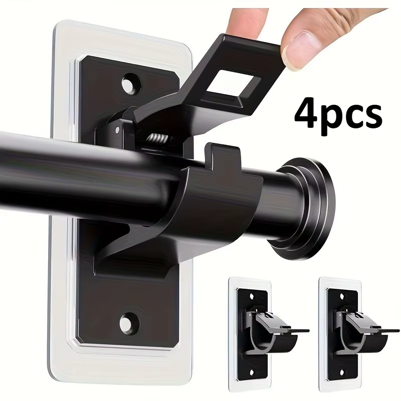 Ensemble de supports de tringle à rideaux sans perçage