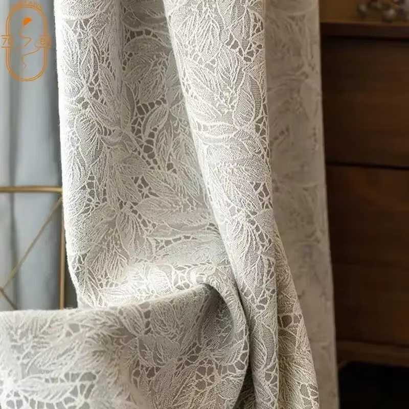 Rideaux occultants en dentelle pour salon et chambre à coucher