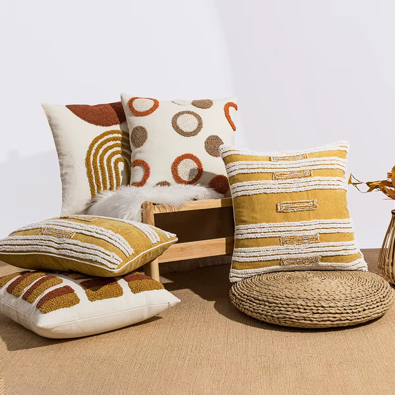 Juste de coussin décorative style bohème