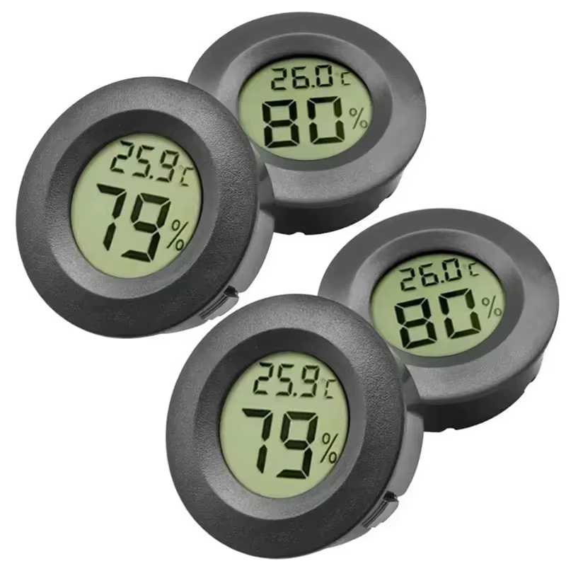 Thermomètre numérique LCD rond pour voiture