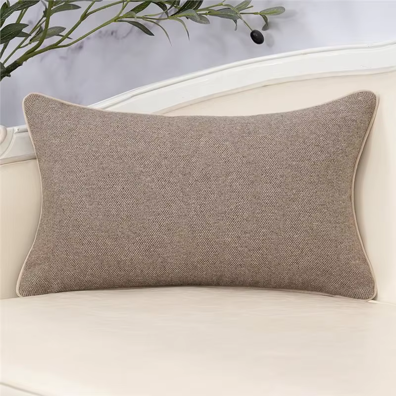Housse de coussin rectangulaire en peluche