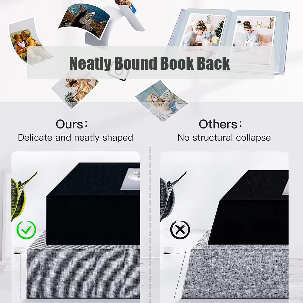 Album Photo en lin 300 pochettes pour livres Photos 4x6