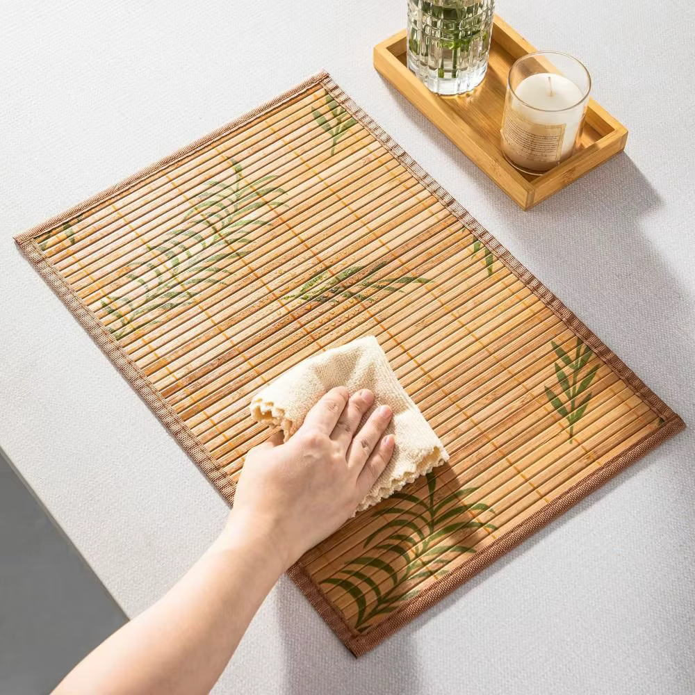 Set de table pliable en bambou