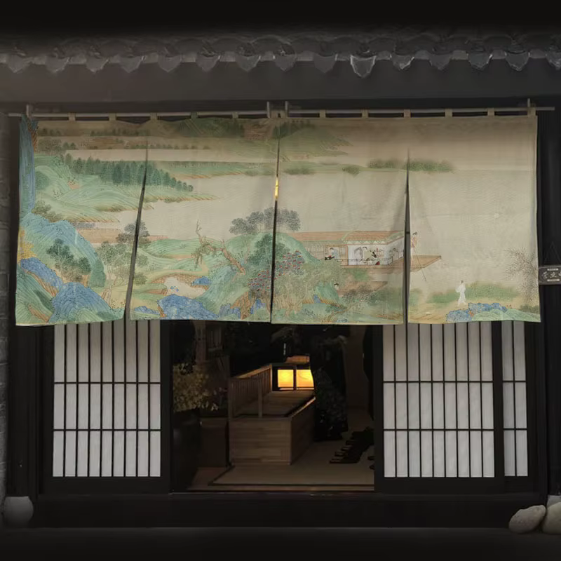 Rideau de porte chinois pour maison d'accueil
