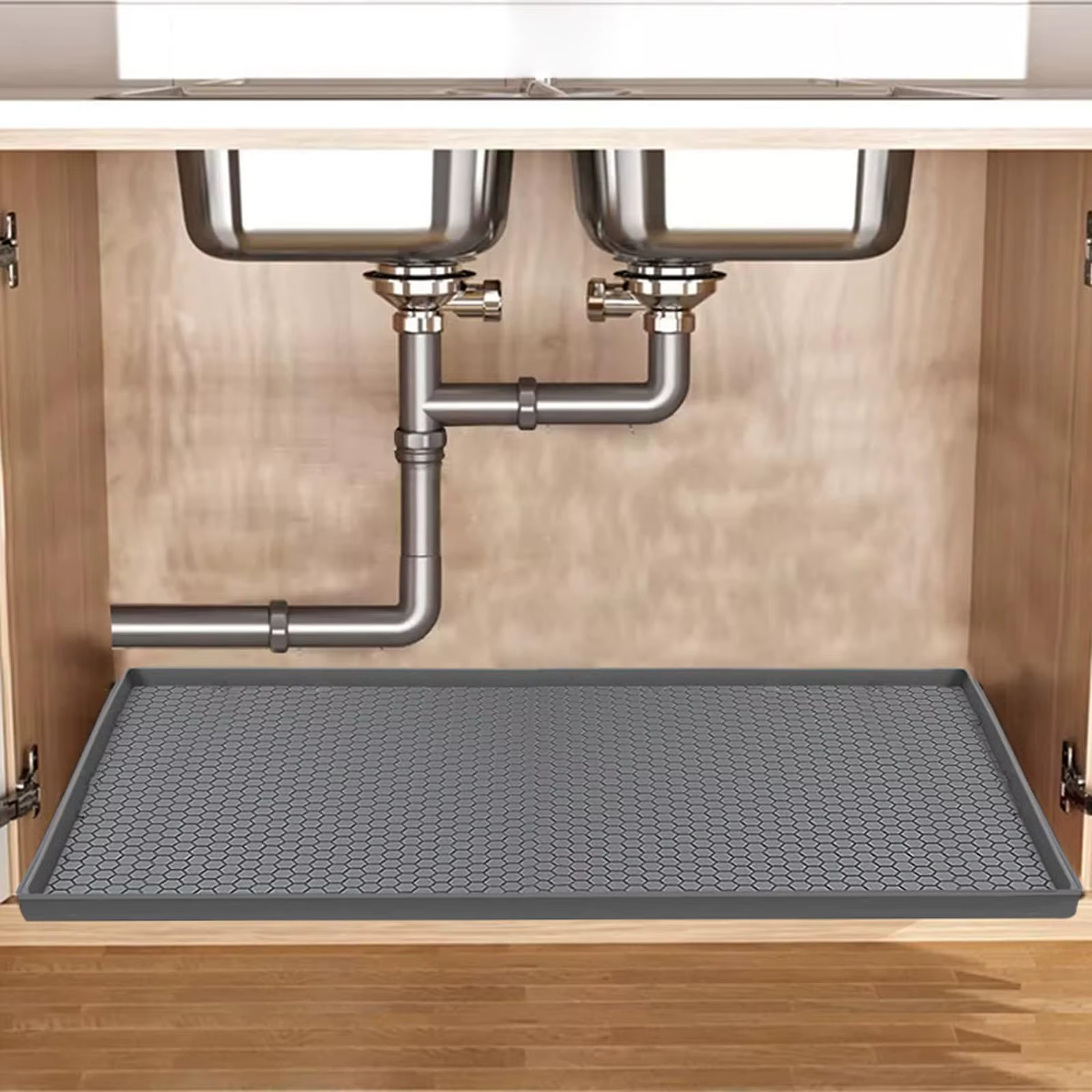 Tapis sous évier, tapis d'évier de salle de bain en Silicone 34 "× 22"