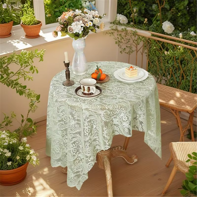Craquette brodée fleur en dentelle élégante idéale pour décoration du café à maison à domicile 87h