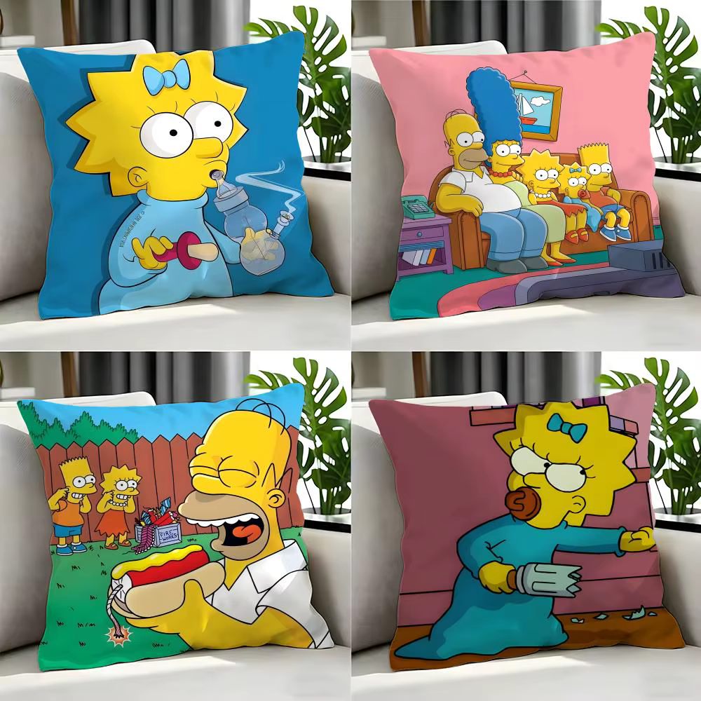 Housse de coussin dessin animé Les Simpsons