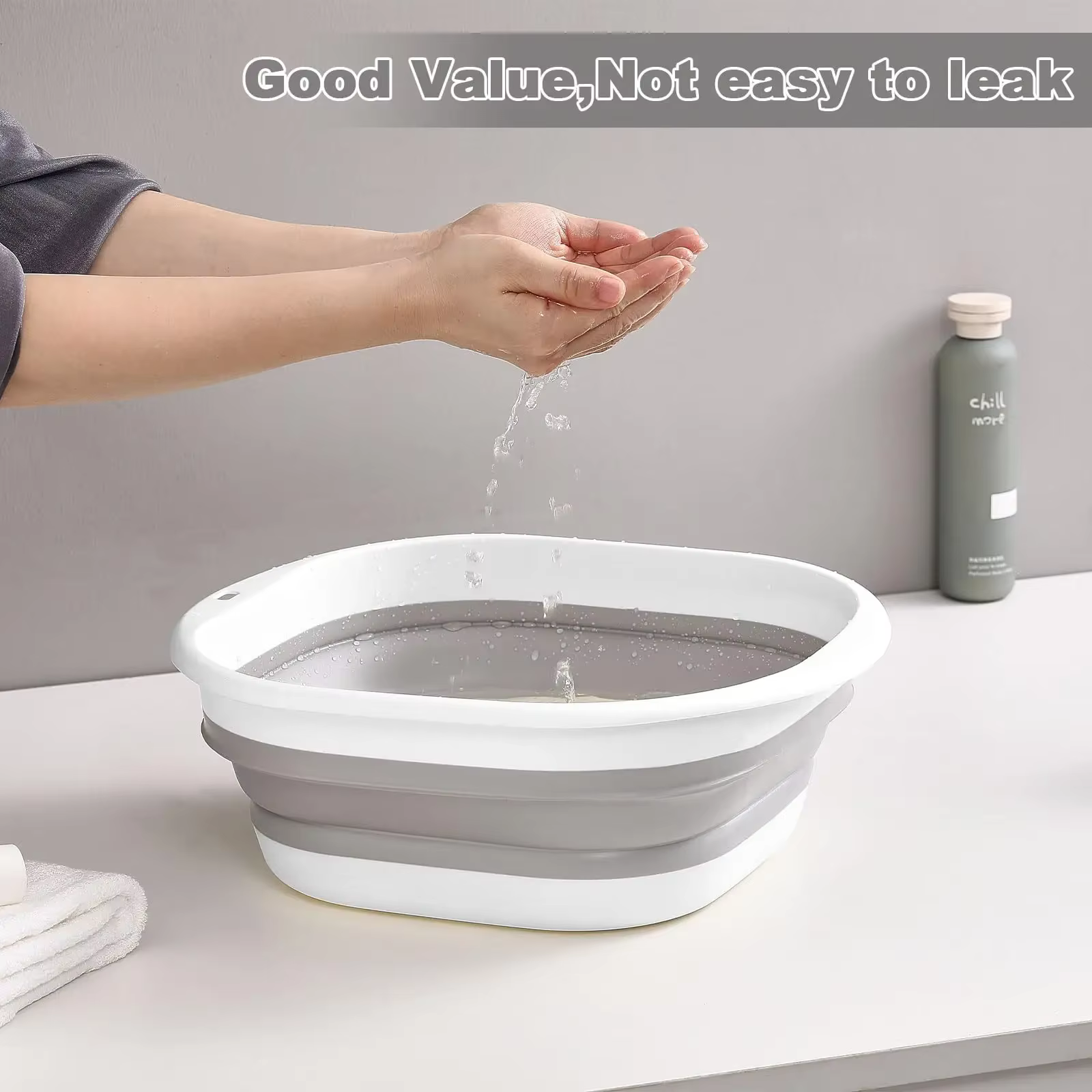 Panier à linge pliable pour baignoire