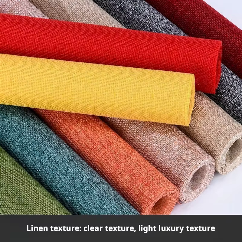 Tissu en lin auto-adhésif pour réparation de canapé