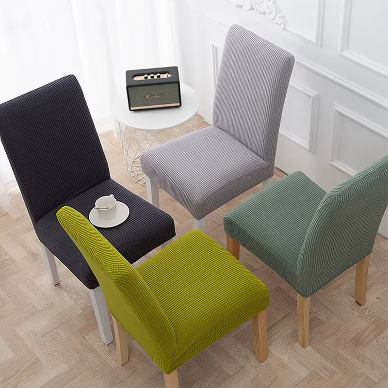 1/2/4/6 pièces housse de chaise en tissu jacquard taille universelle