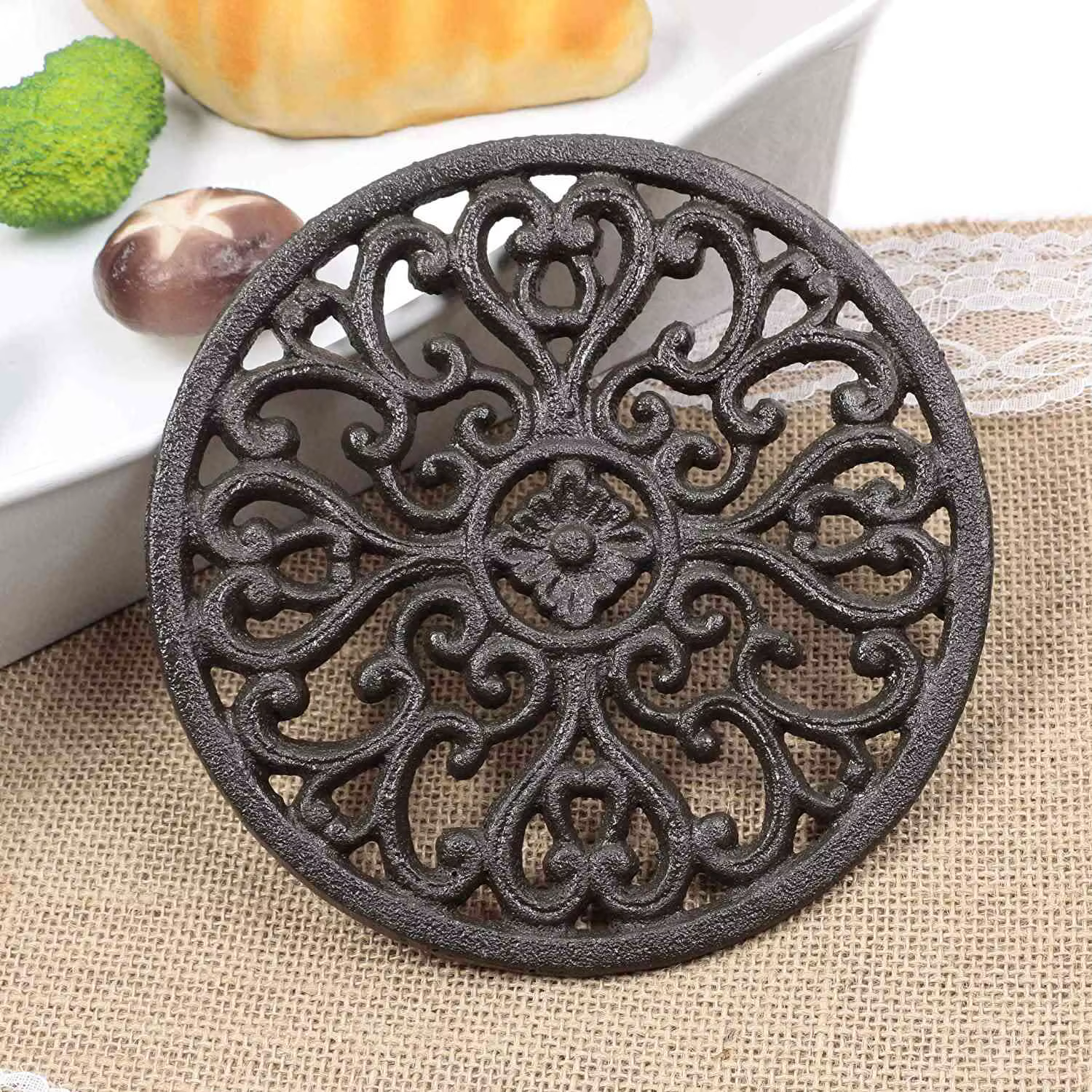 Dessous de pio Rond en Fonte de 6.7 Pouces