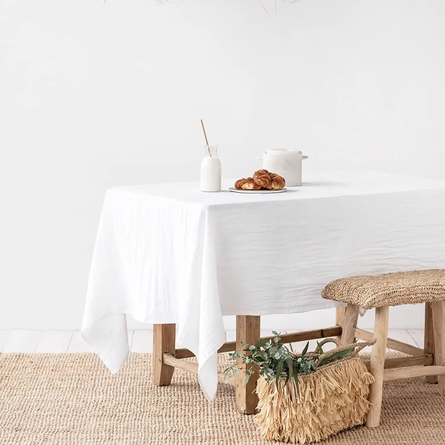 Nappe de mariage en tissu naturel