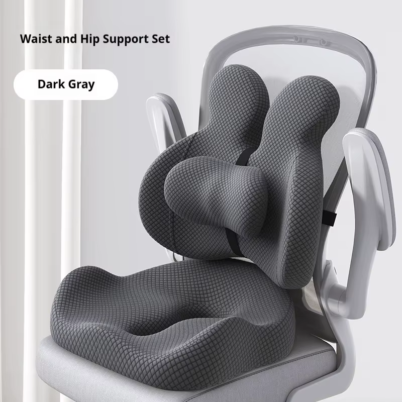 Coussin de chaise de bureau ergonomique en mousse à mémoire de forme pour le soutien lombaire et des hémorroïdes