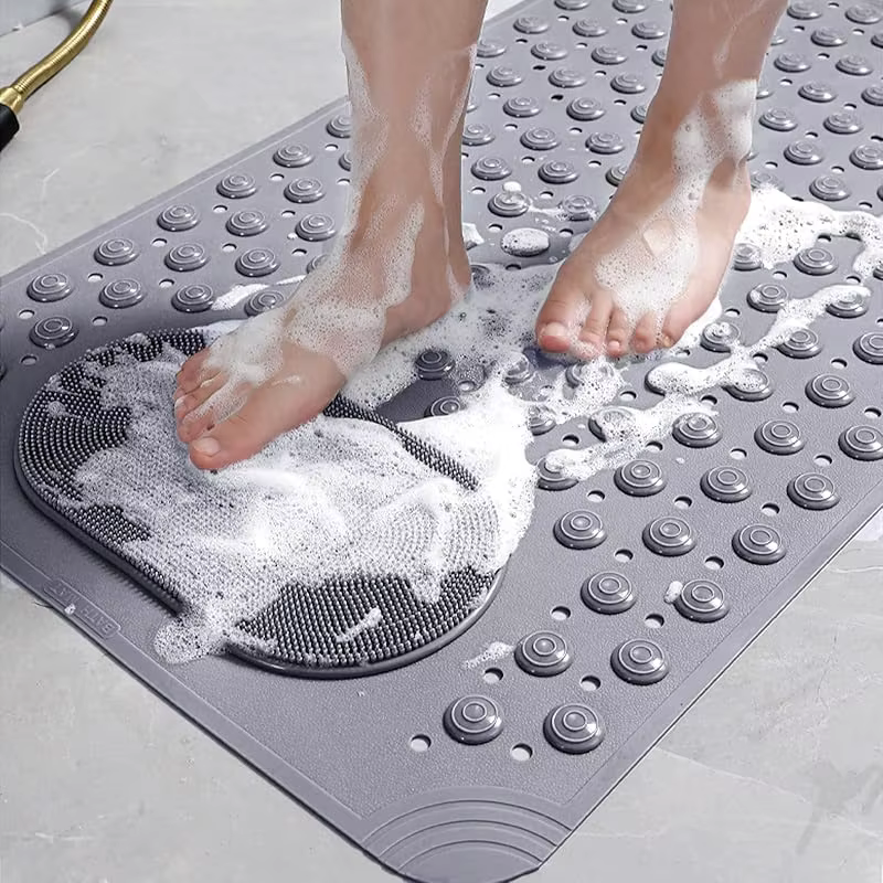 Tapis de salle de bain antidérapant tricolore