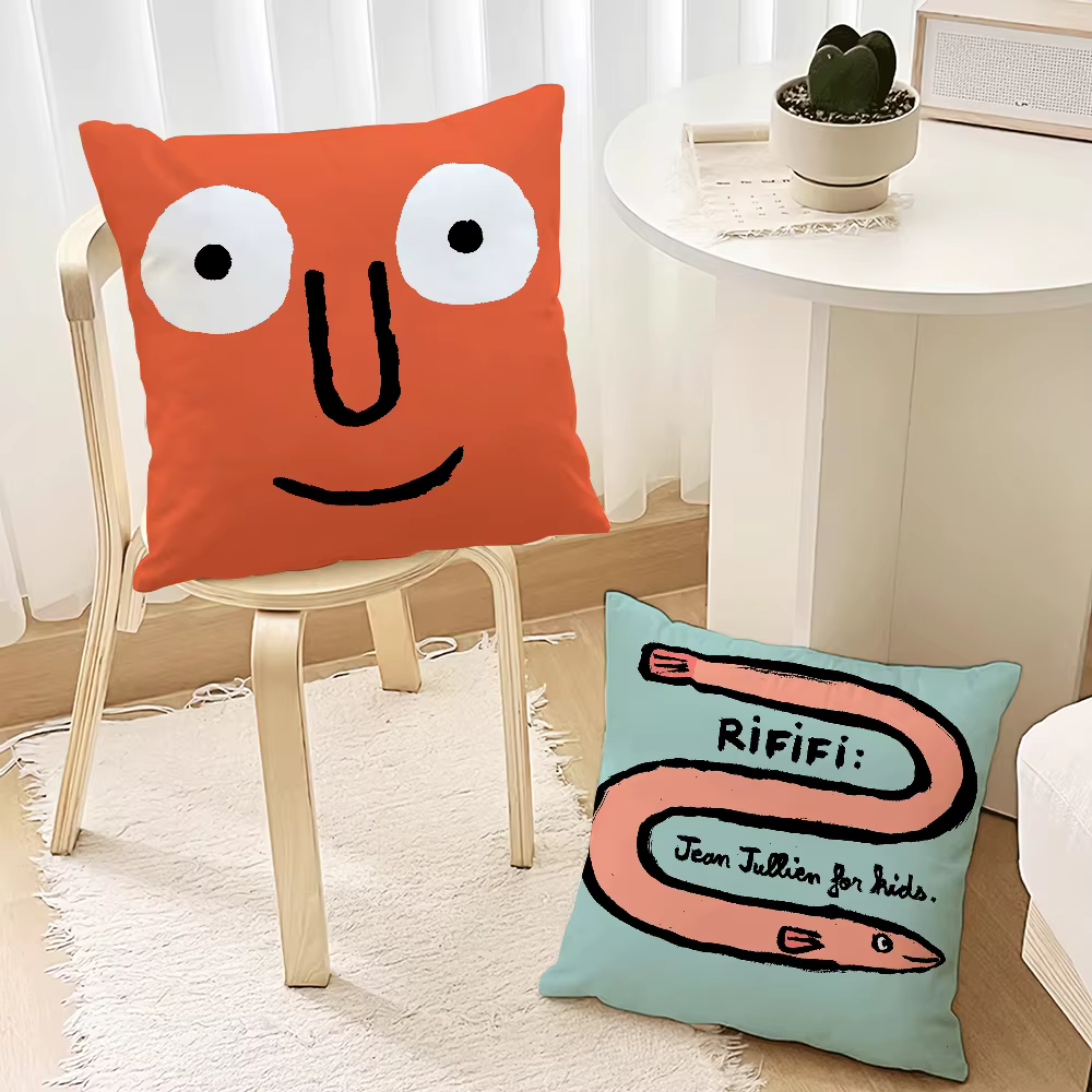 Housse de coussin dessin animé artistique