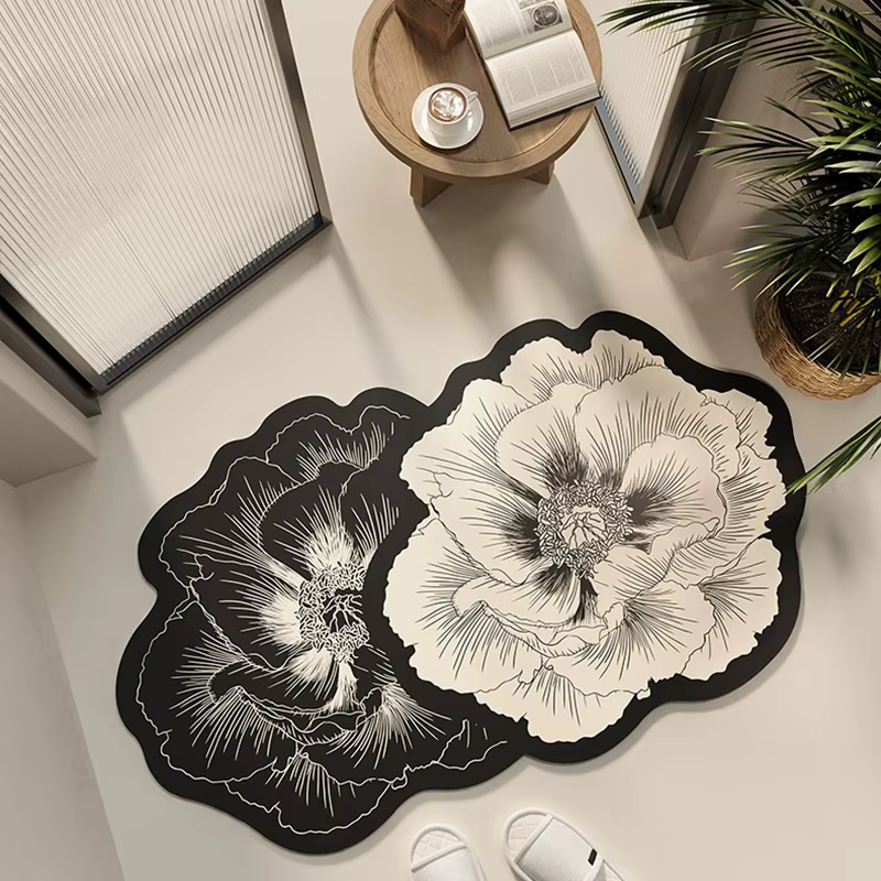 Tapis de sol de salle de bain absorbant l'eau
