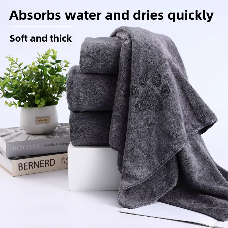 Serviette de bain pour animaux de compagnie