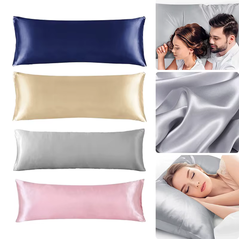 Taie d'oreiller en satin soyeux