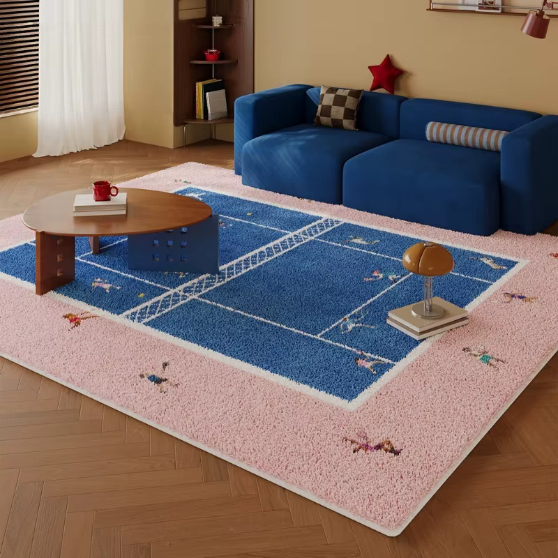 Tapis pour salon, tapis moelleux en fausse fourrure de cachemire