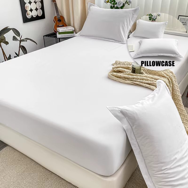 Ensemble de draps de lit brossés solides