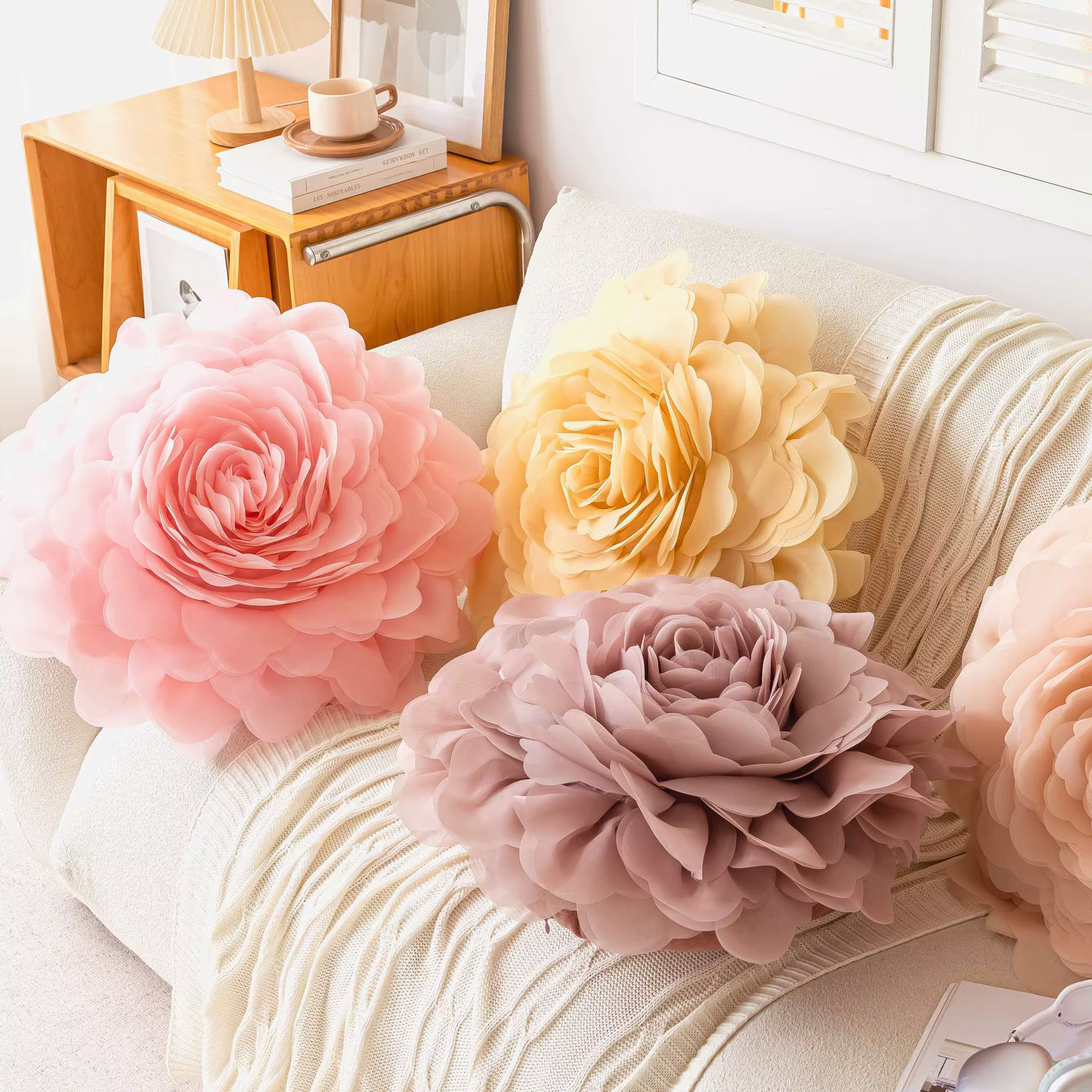 Juste de coussin à fleurs européennes