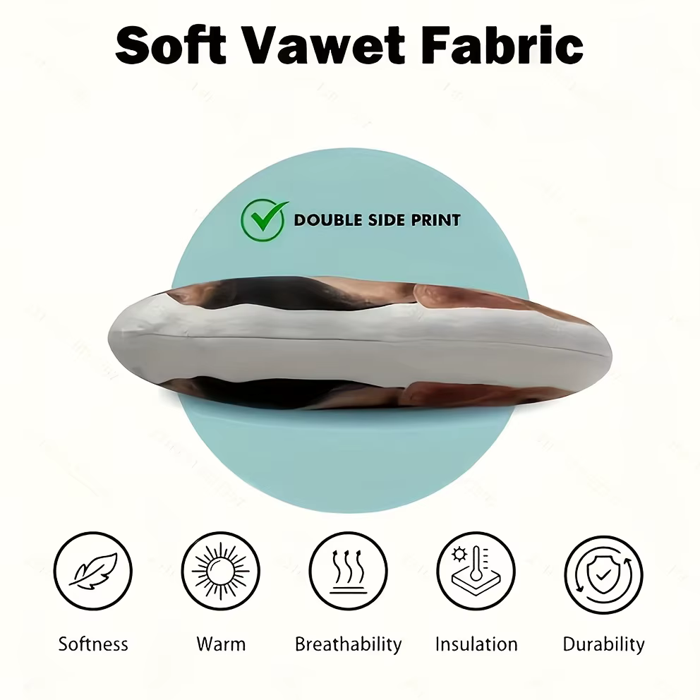 1 coussin personnalisé amusant en forme de toilette avec photo personnalisée (visage) - Décoration de salle de bain