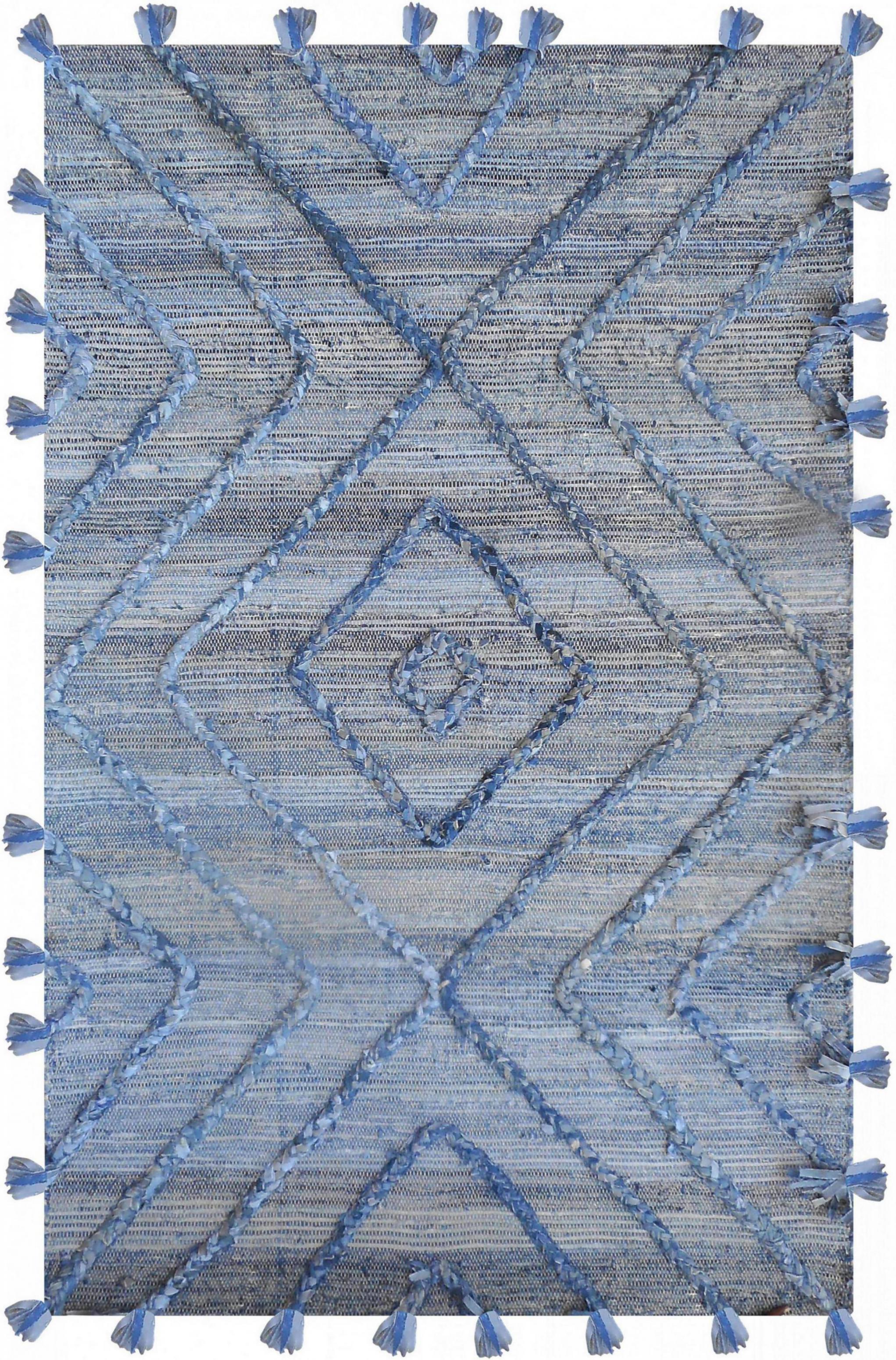 Tapis Worgan denim Bleu/ivoire 120 x 180