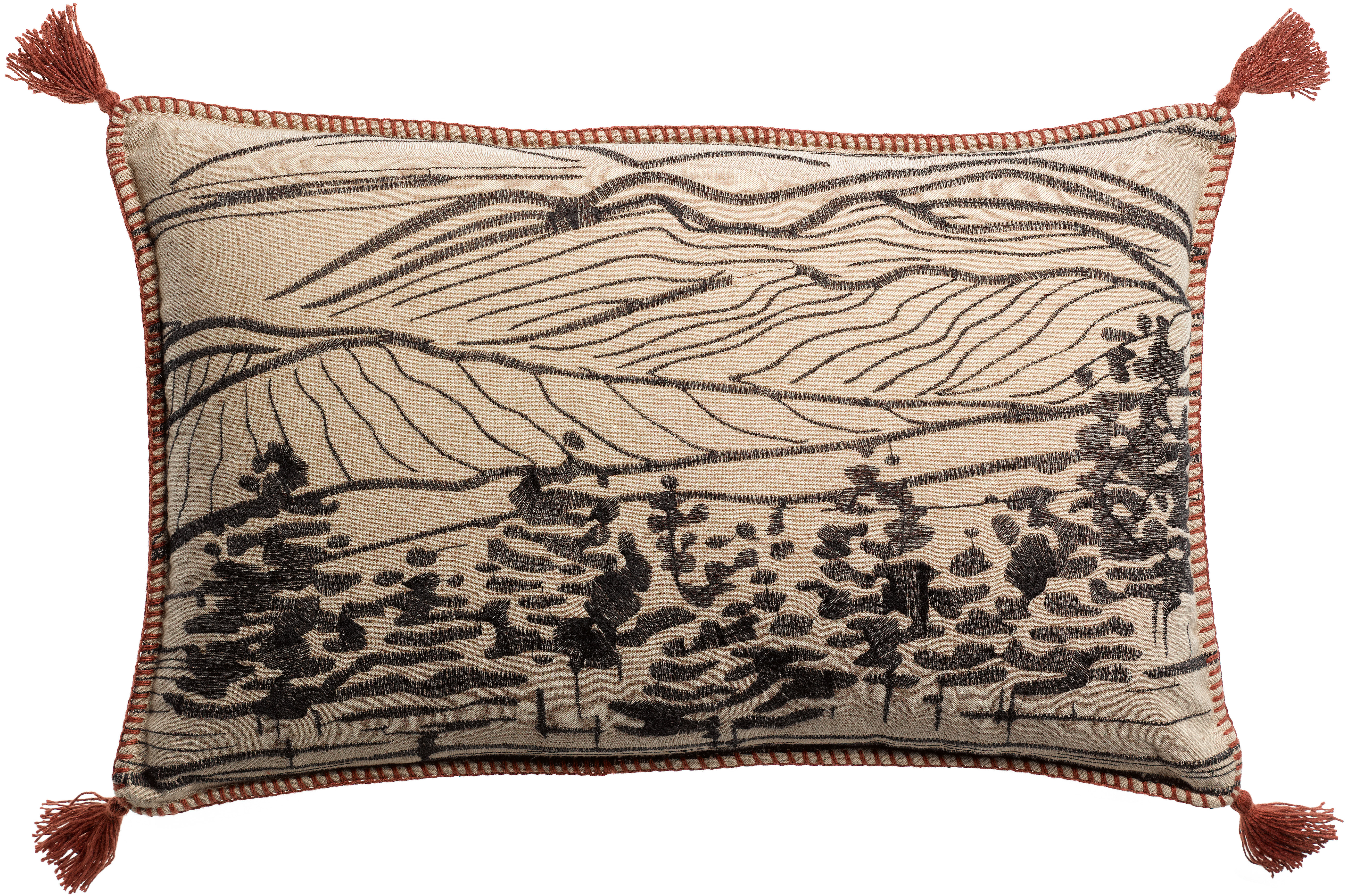 Coussin brod Dusko Sienne 40 x 65