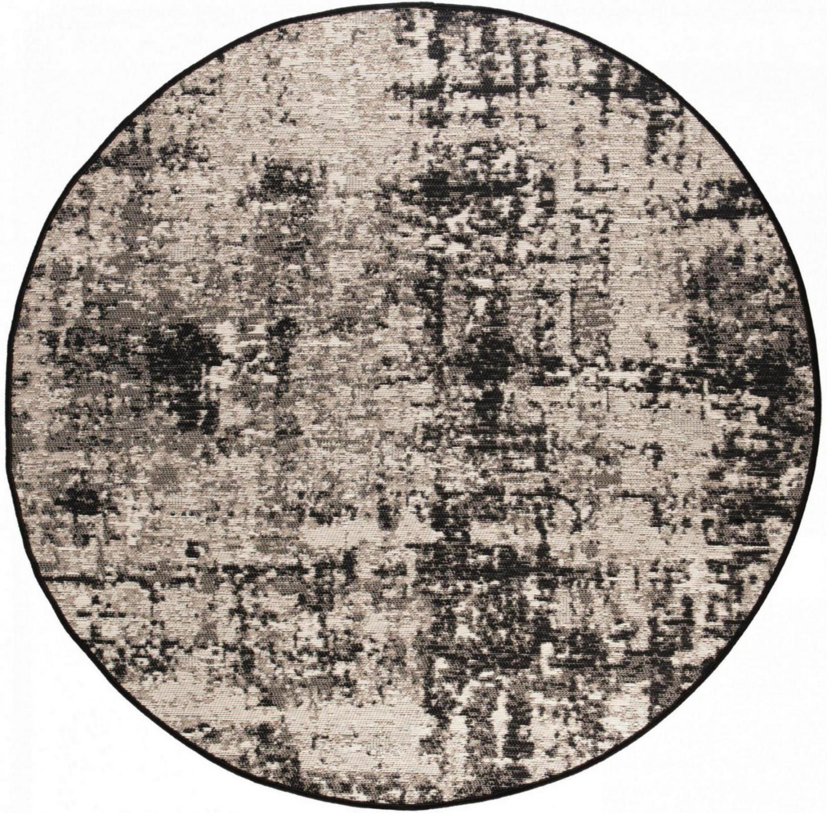 Tapis Catania 2 outdoor Noir Diamtre 160 cm