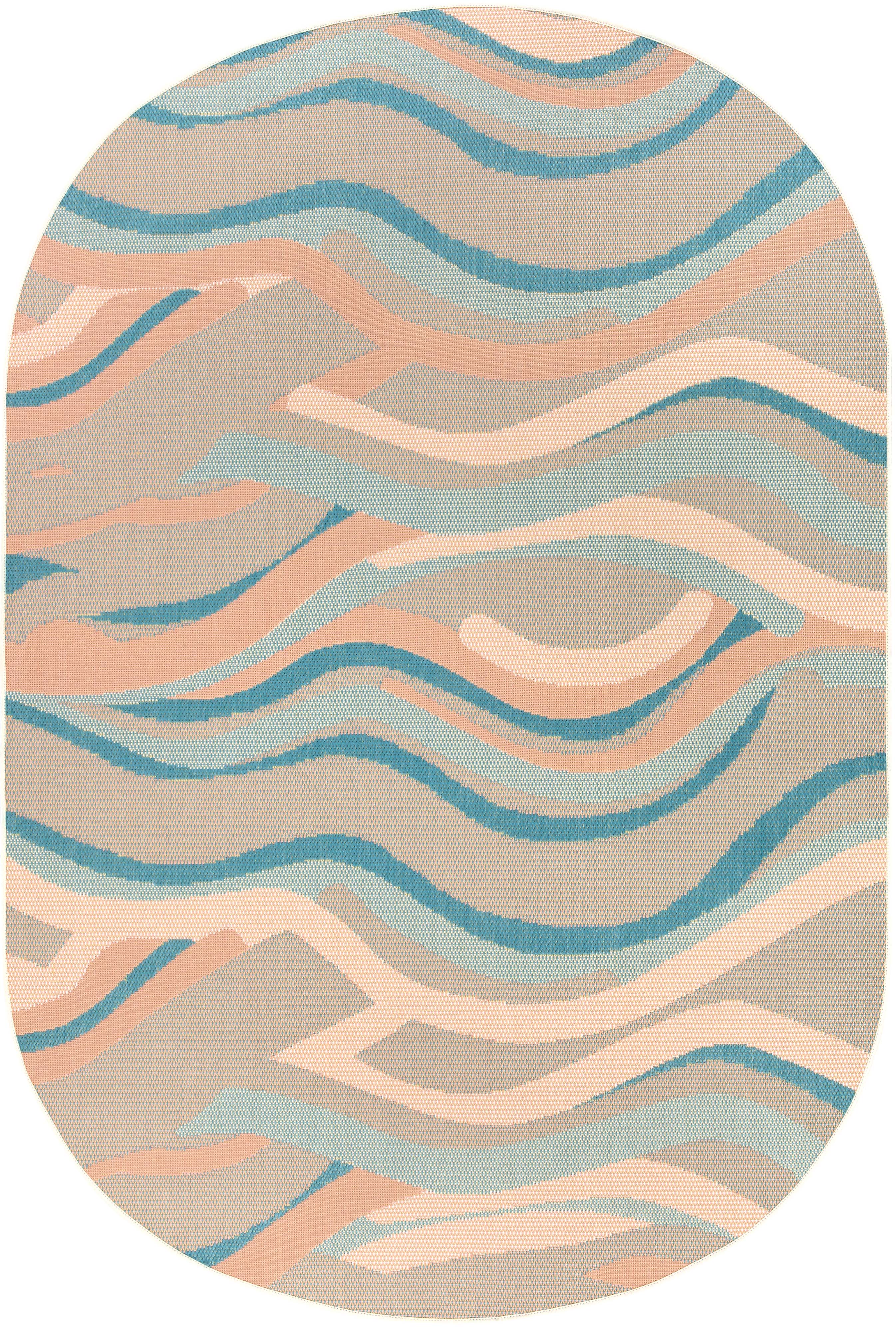Tapis Vicky outdoor ovale Multico 160 x 230 x 1