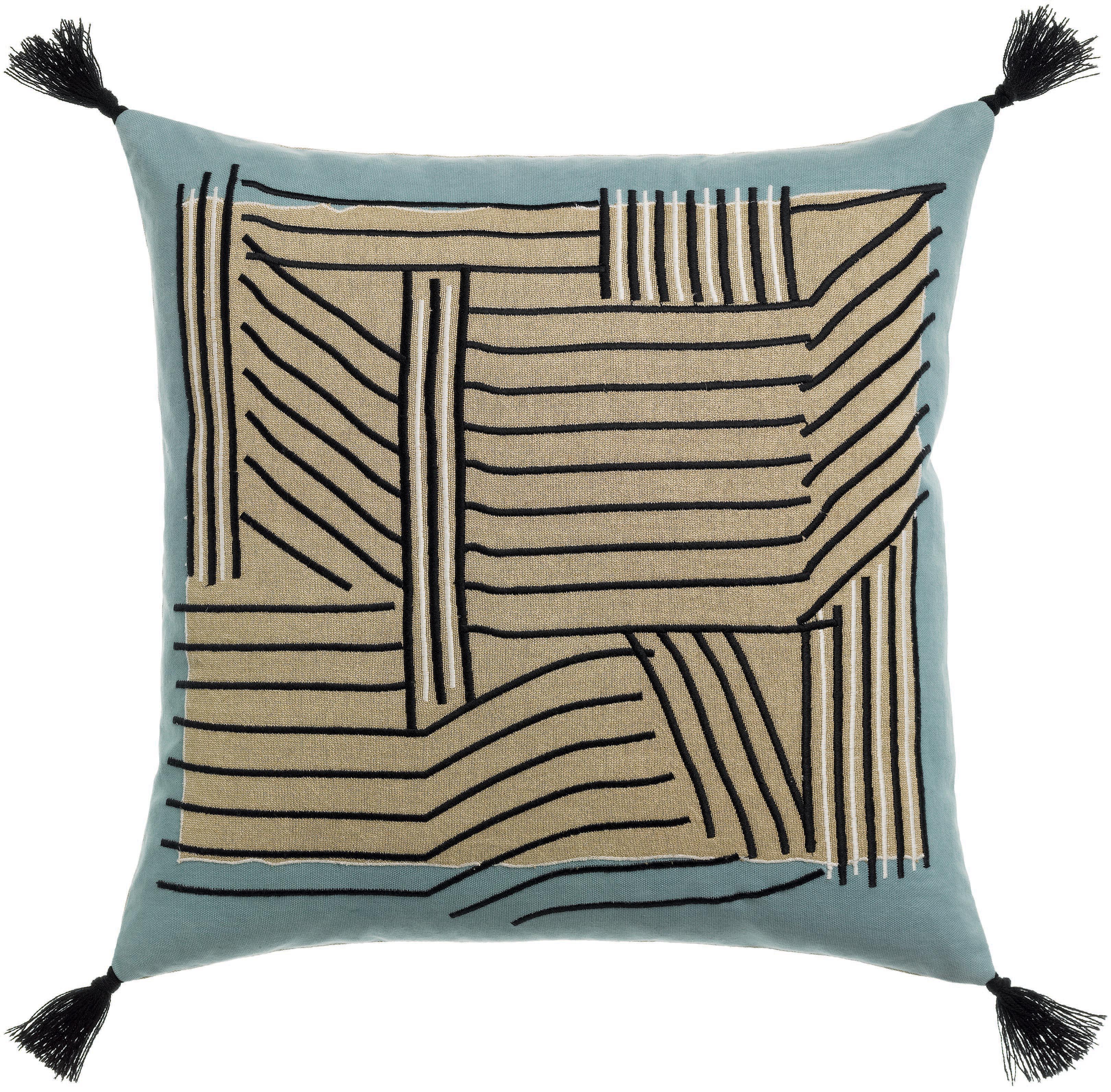Coussin brod Kori Ciel 45 x 45